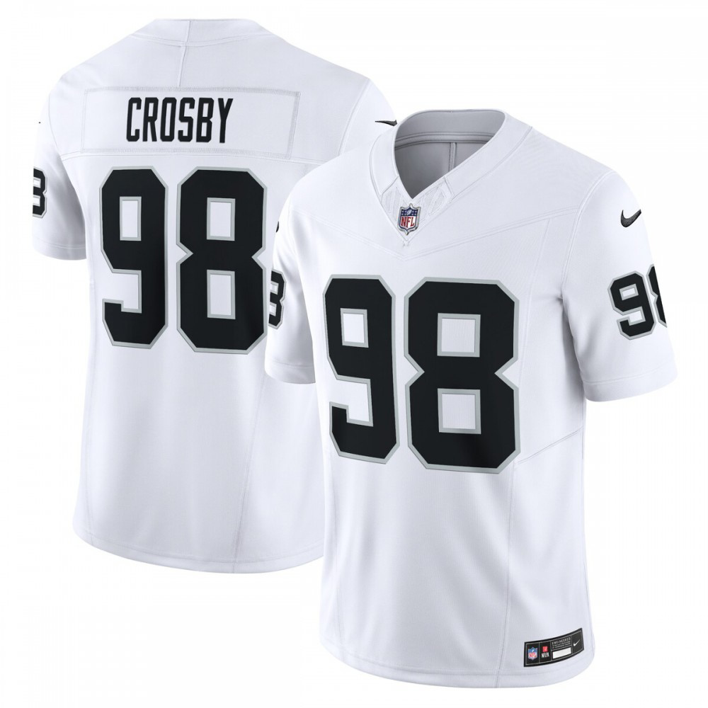 Maxx Crosby Las Vegas Raiders Nike Vapor F.U.S.E. Limited Jersey - White-GridironStore